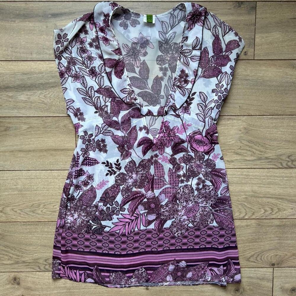 Y2k pink purple floral